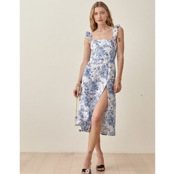 Reformation Juliette Dress | 🐋Pompadour🎉SALE🎀 NEW - Picture 2 of 14